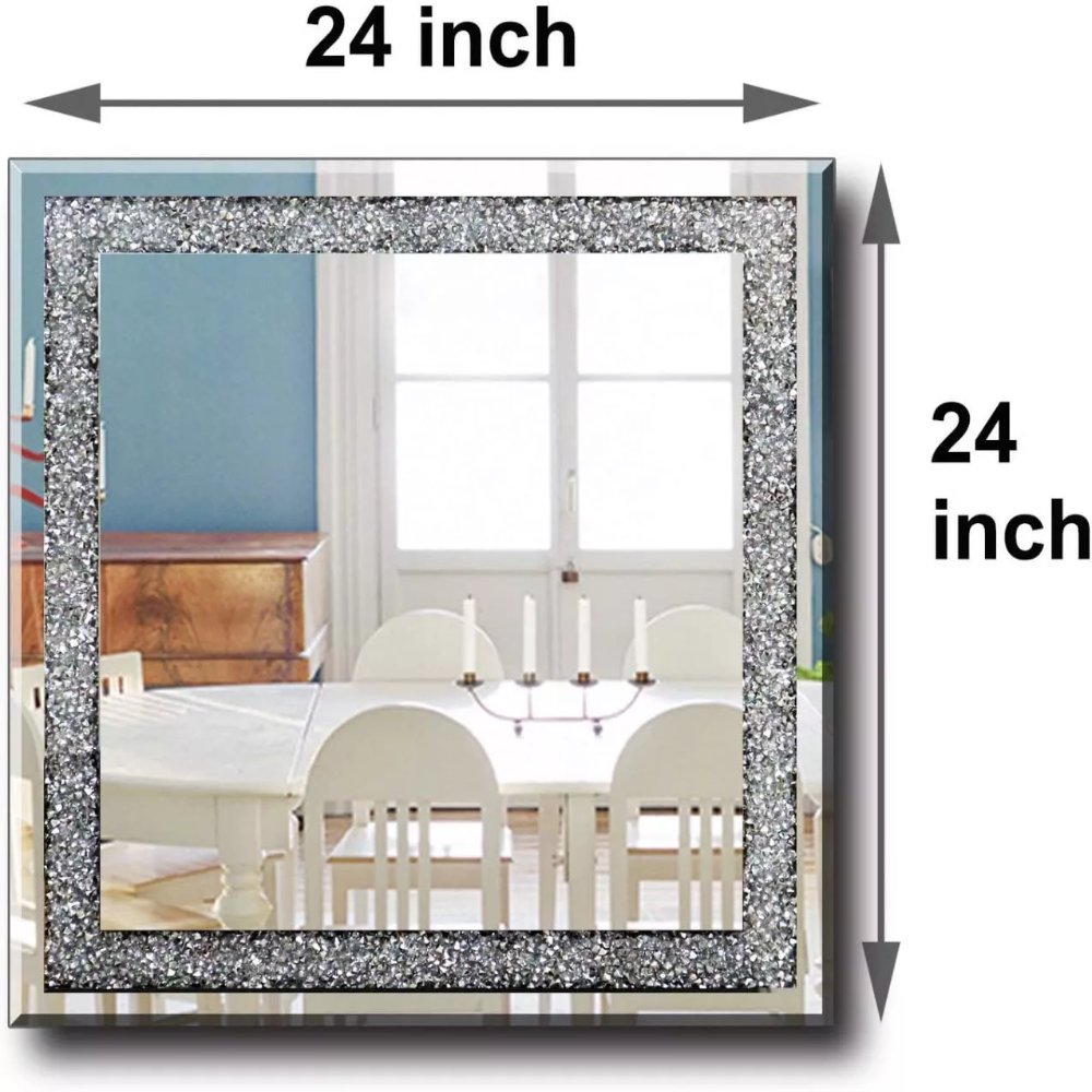 Crushed Diamond Mirror Crushed Diamonds Square Mirrors