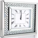 Clock Crushed Diamond Glass Clock for home decor glass clock for wall
