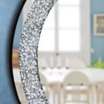 Decorative Mirror Crushed diamond mirror for home decor glass round mirrors