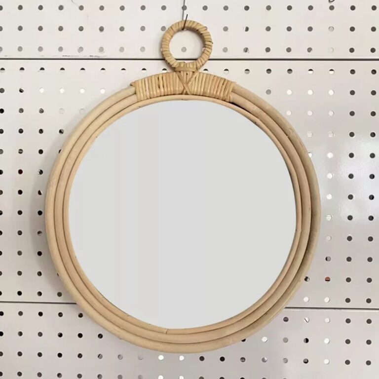 Rattan Mirror Bamboo Weave Mirror Round