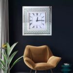 Clock Crushed Diamond Glass Clock for home decor glass clock for wall